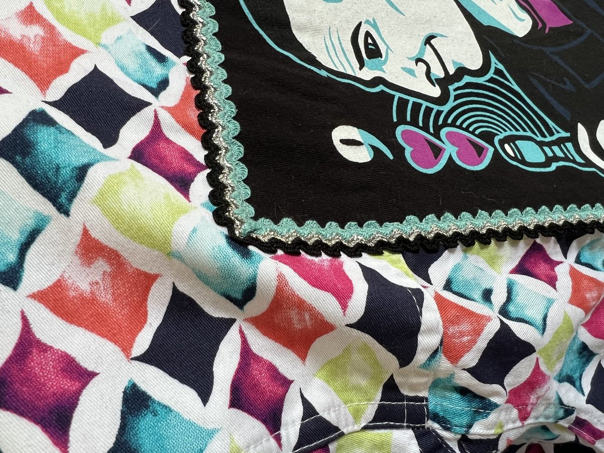 Doctor Who patchwork collage upcycled Jean jacket jewel tones