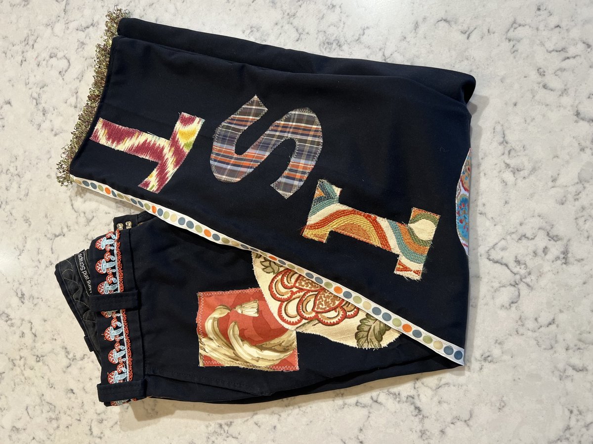 Resist patchwork collage pants