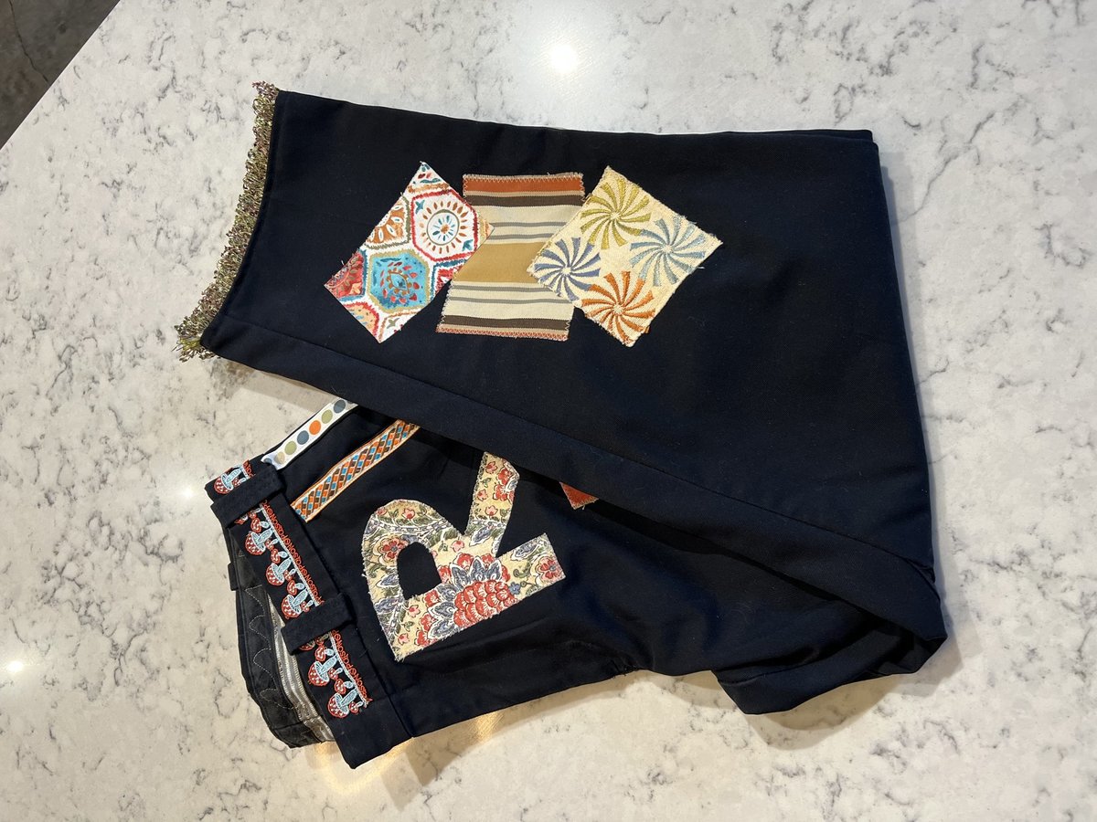 Resist patchwork collage pants