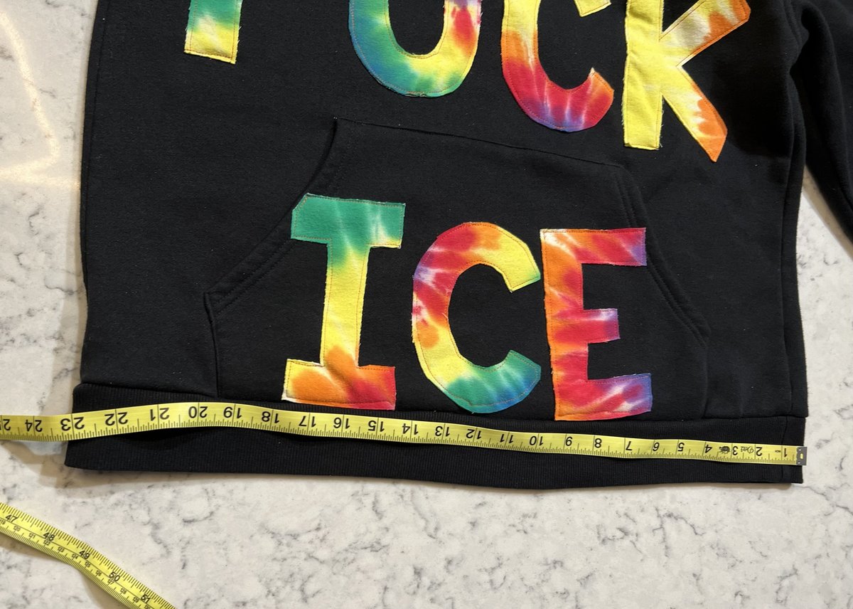 F*ck ice upcycled hoodie