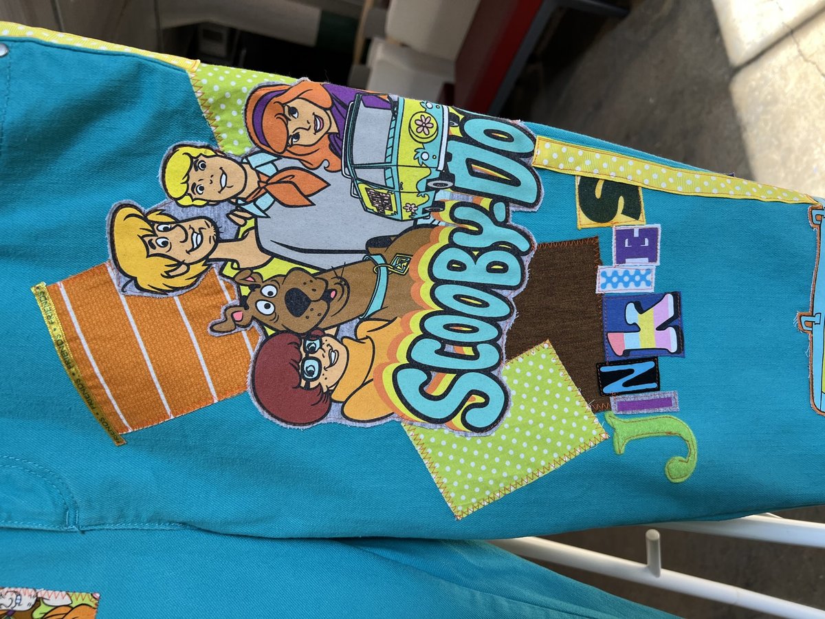 Scooby Doo tshirt patchwork upcycled crop pants
