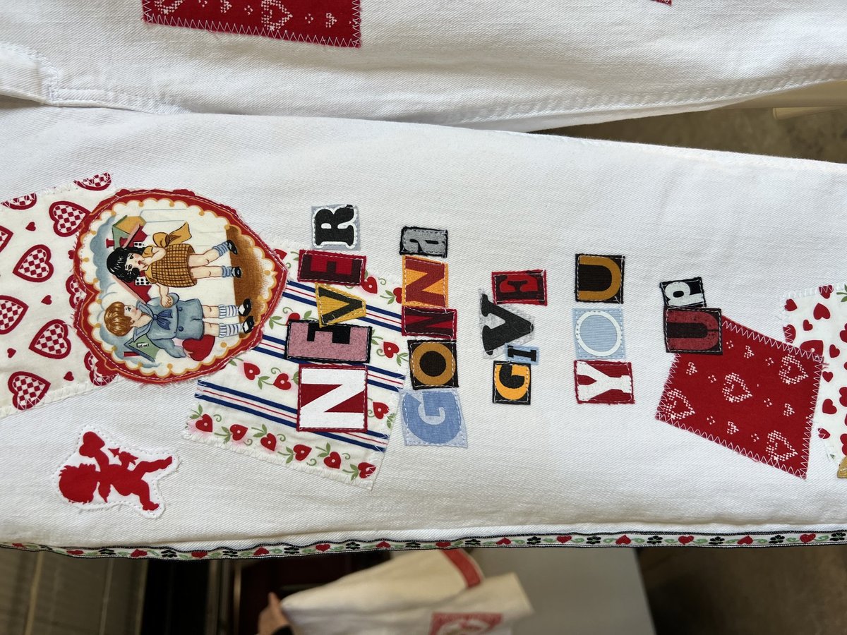 Cupid patchwork upcycled crop pants