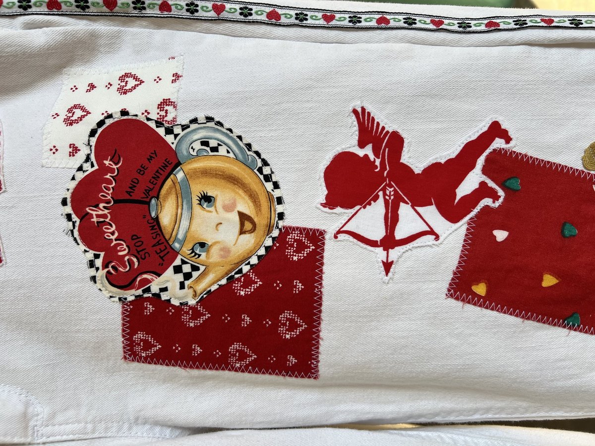 Cupid patchwork upcycled crop pants