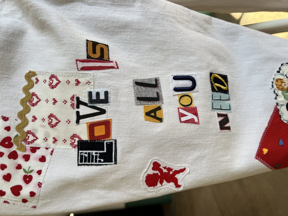 Cupid patchwork upcycled crop pants