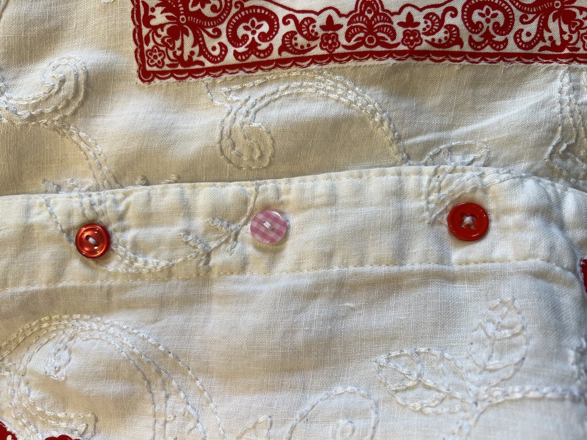 Cupid patchwork upcycled jacket white