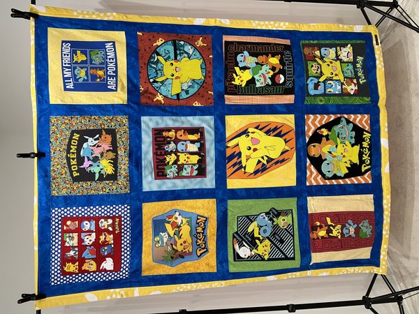 Pokemon tshirt blanket