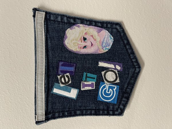 Let it go art collage patch 