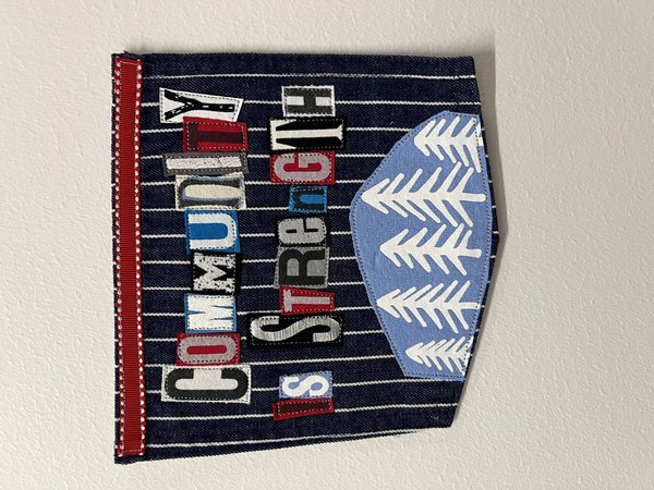Community is strength art collage patch