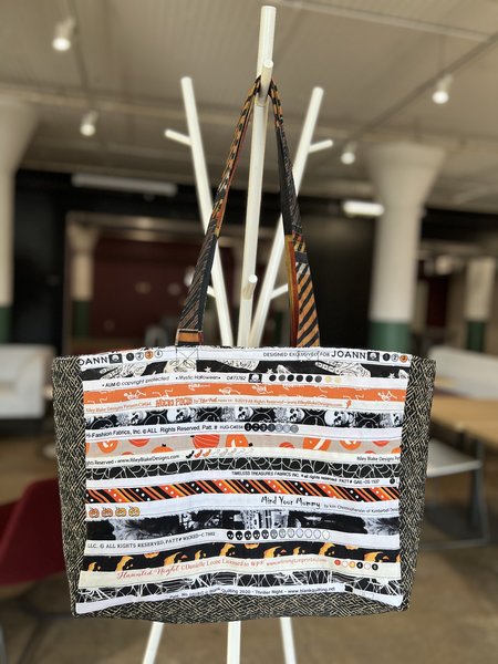 Halloween selvedge market bag