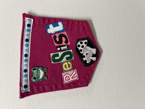 Resist art collage patch