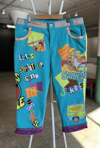 Scooby Doo tshirt patchwork upcycled crop pants